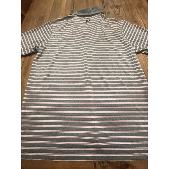 Footjoy Men’s Golf Polo Size XL Striped Old Trail Golf Club Shirt Performance - Picture 12 of 15
